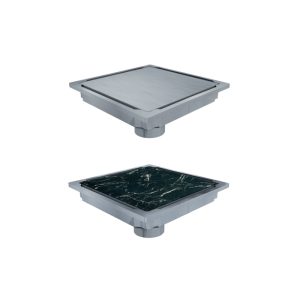 S-trap 20x20 cm Seramik Uyumlu Duş Süzgeci - Paslanmaz Çerçeve - Ø50 | APD11-20