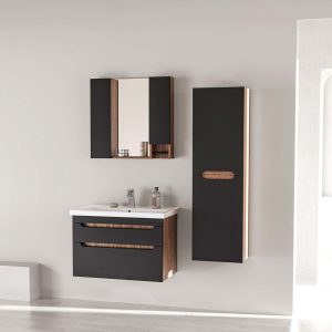 GRIS 65 cm Banyo Dolabı